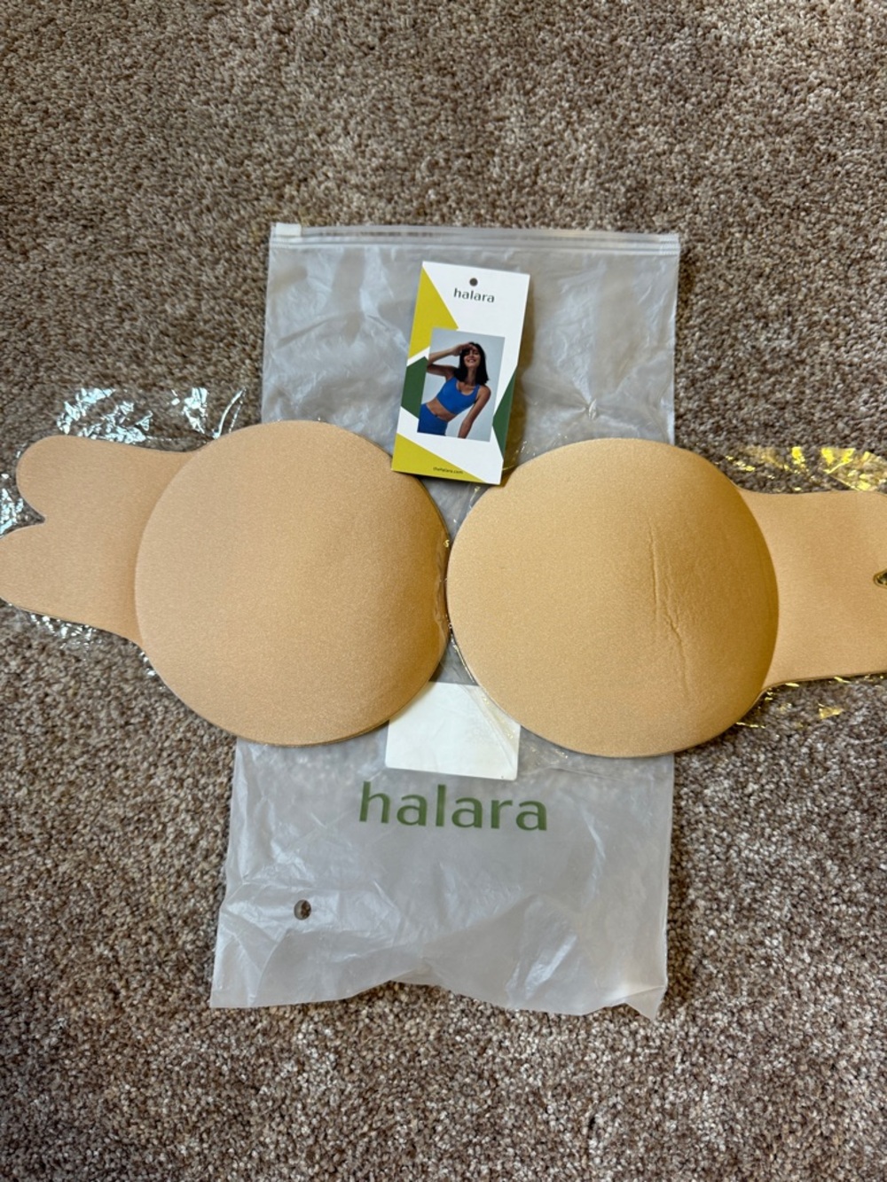 HALARA Strapless Adhesive Sticky Bra in Beige
